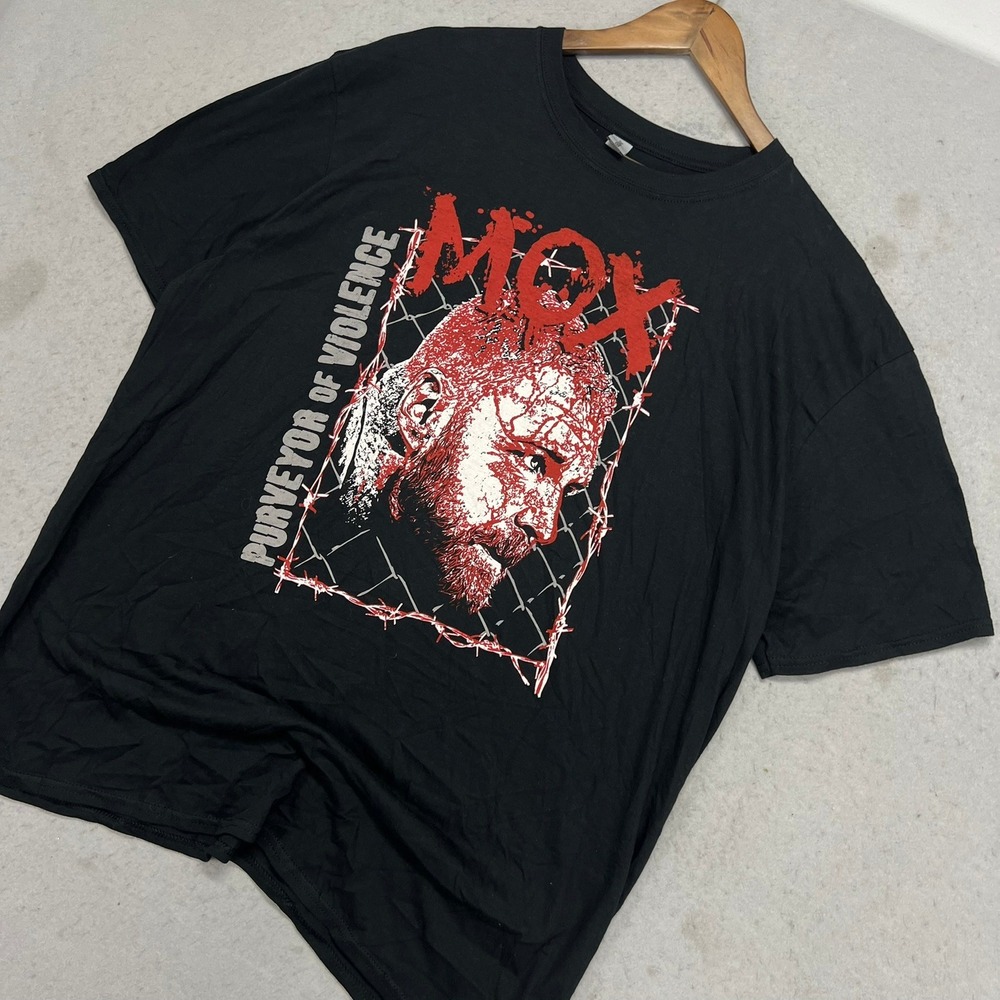 AEW Jon Moxley Purveyor of Violence Wrestling Graphic T-Shirt Black 2XL